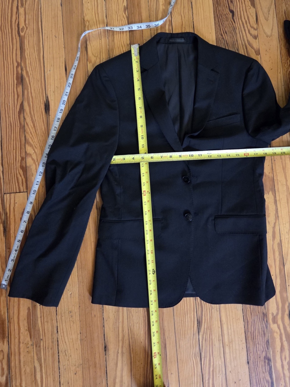 Calvin Klein Navy Blue Men's Two-Button Blazer - Picture 3 of 7